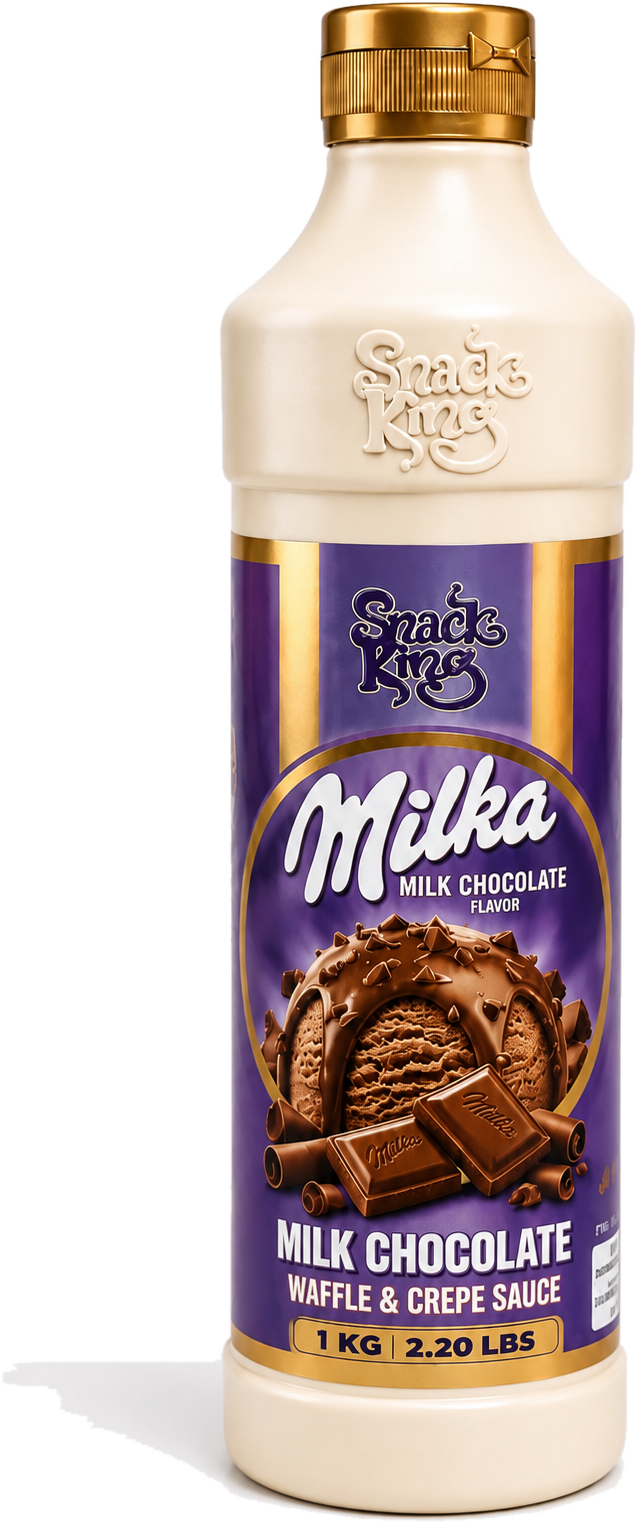 Snack King Milka milk chocolate waffle & crepe sauce 1 kg squeeze bottle