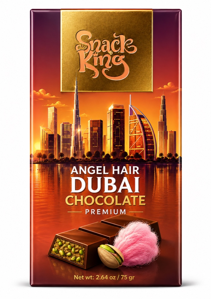 Snack King Angel Hair Dubai Chocolate bar, 75 g