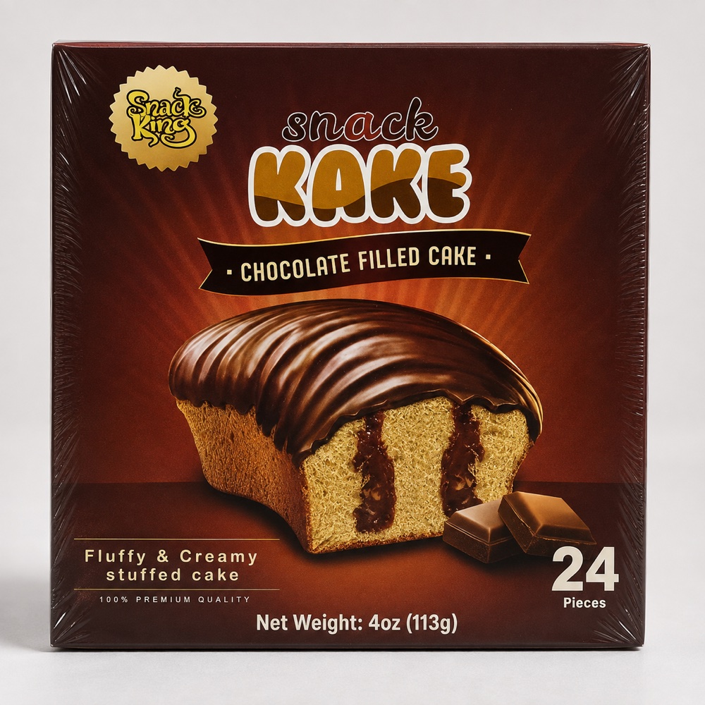 Snack KAKE Chocolate Filled Cake box
