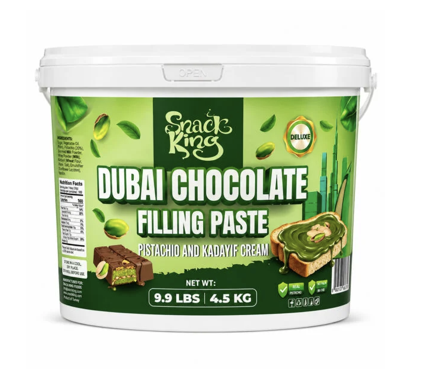 Snack King Dubai Chocolate Filling Paste 9.9 lbs / 4.5 kg bucket